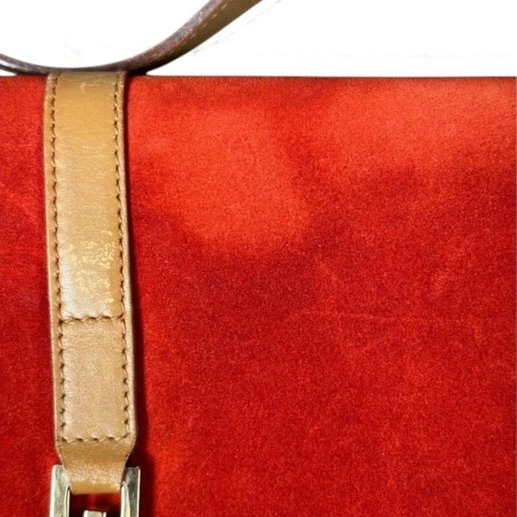 GUCCI Vintage Y2K Suede Leather Piston Lock Jackie Small Shoulder‎ Bag Authentic - Picture 7 of 16